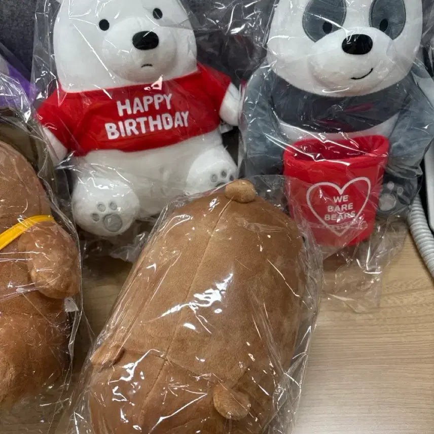 [BUNJANG] Authentic We Bare Bears Plush Bundle (5 pcs) / (미개봉) 정품 위베어베어스 인형 일괄(5개)