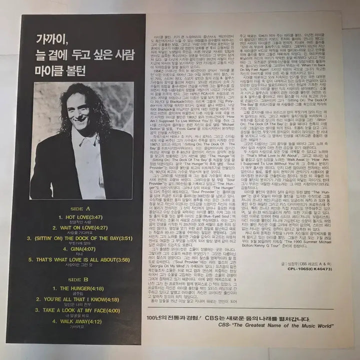 [BUNJANG] Michael Bolton The Hunger LP / 마이클 볼튼 The Hunger LP