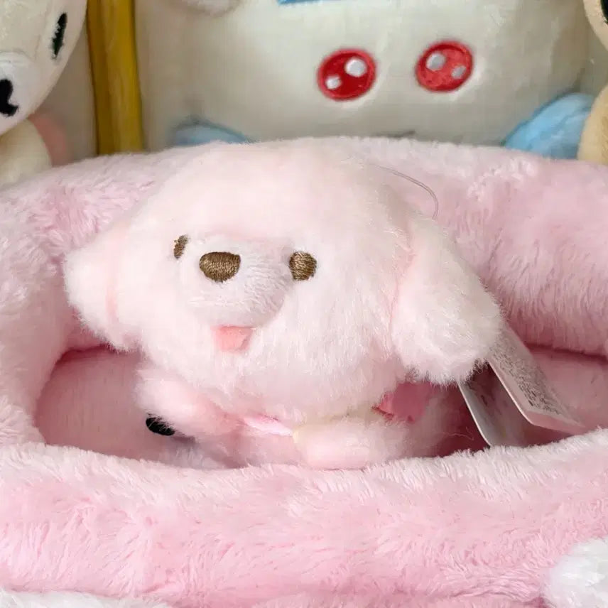 [BUNJANG] Rilakkuma Marche Dog Plush Keychain / 리락쿠마 마르쉐 강아지 인형 키링