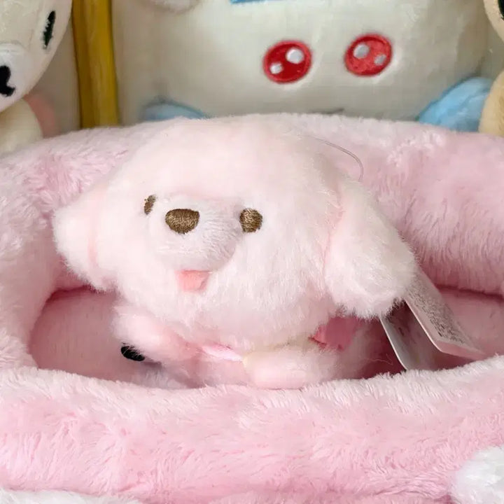 [BUNJANG] Rilakkuma Marche Dog Plush Keychain / 리락쿠마 마르쉐 강아지 인형 키링