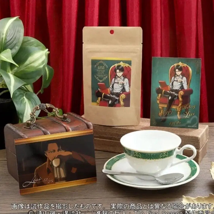 [BUNJANG] Attack on Titan Levi 2025 Birthday Tea Set (Sealed) / 진격의거인 리바이 2025 생일 티세트 (미개봉)