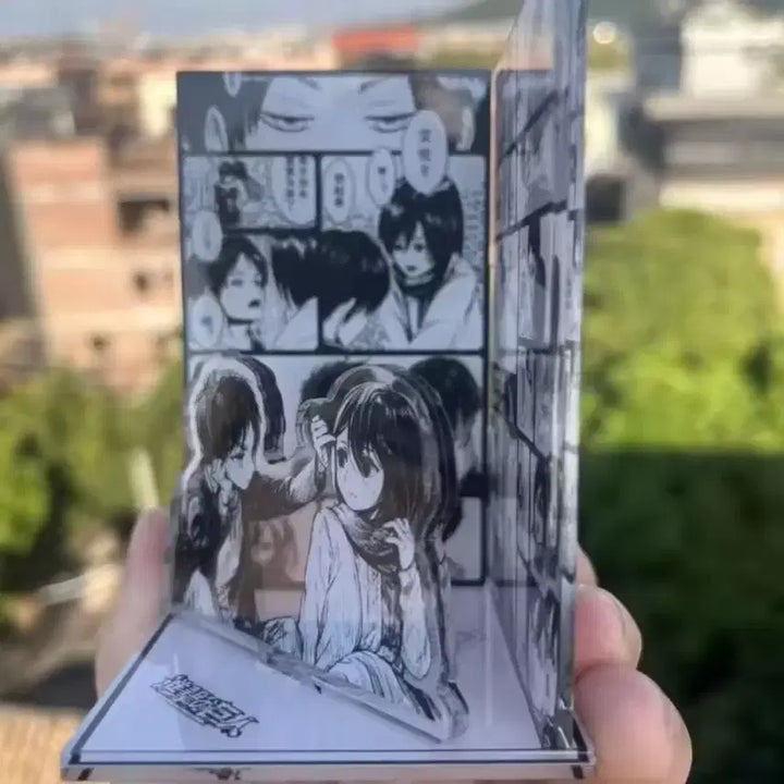 [BUNJANG] Attack on Titan Eren &amp; Mikasa Acrylic Standee / 진격거인 아크릴 스탠드 굿즈 에렌 미키사 장식 전시