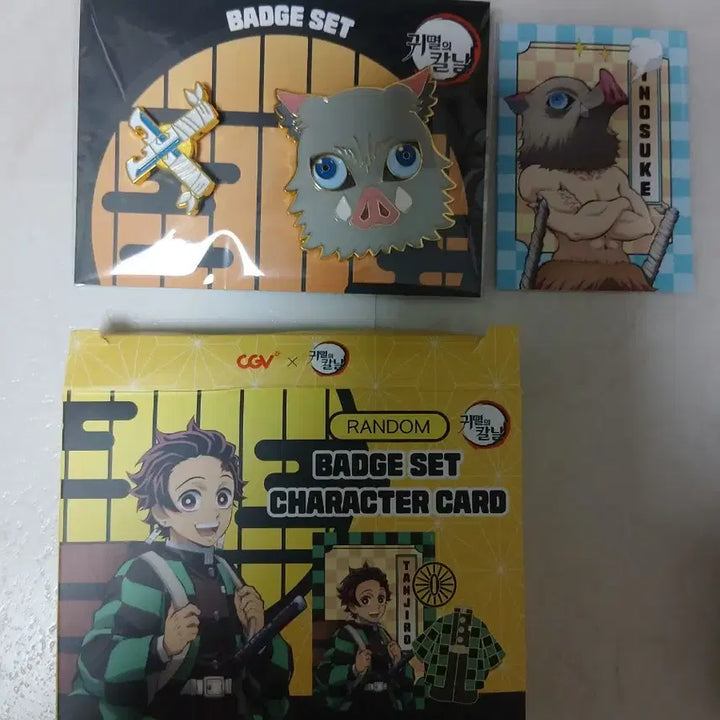 [BUNJANG] Demon Slayer Inosuke Kanao Pin Badge Bundle Set / 귀멸의 칼날 CGV 뱃지 이노스케 카나오 일괄