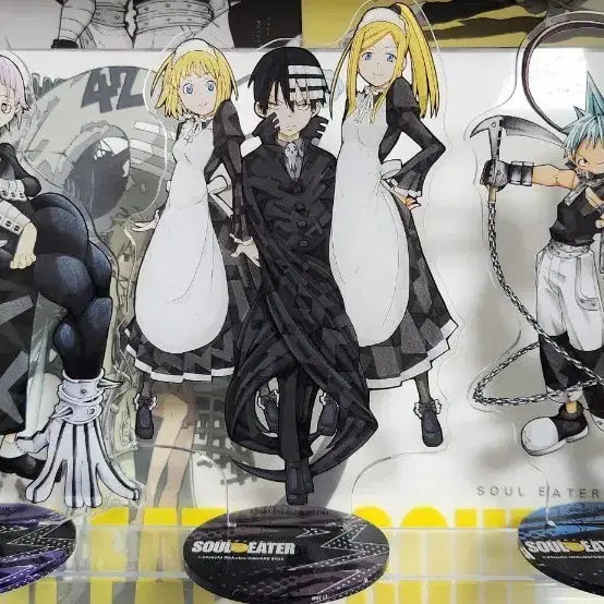 [BUNJANG] Soul Eater Acrylic Standee Set (3 Types) - Death the Kid, Black Star, Crona / 소울이터 표지 아크릴스탠드 3종 데스더키드 블랙스타 크로나 일괄