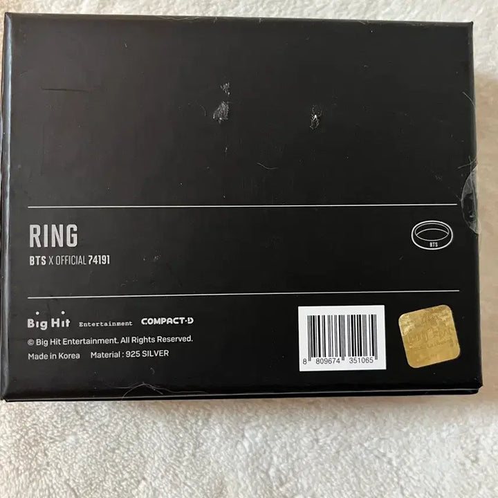 [BUNJANG] BTS Speak Yourself Official Merchandise 925 Silver Ring + Photocard / Bts 스픽콘 은반지 공식 굿즈 925 Silver ring