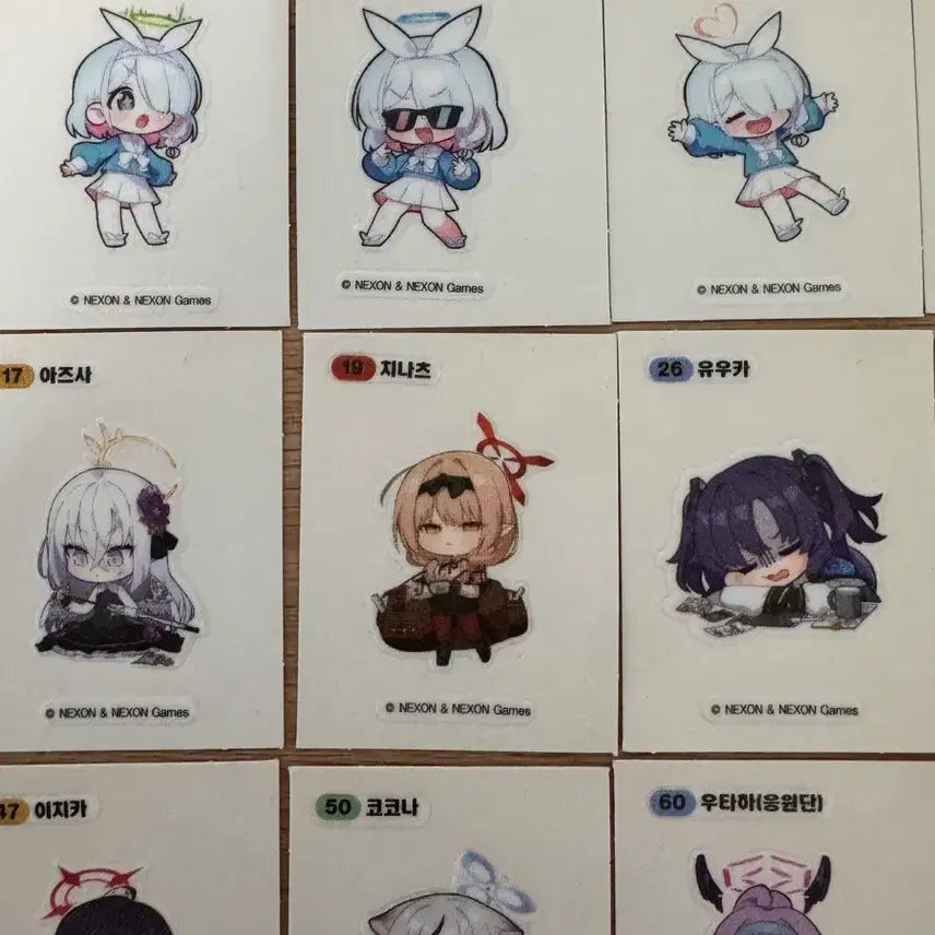 [BUNJANG] Blue Archive GS25 Collaboration Sticker Bundle / 블루아카이브 gs25 1차 콜라보 띠부실 띠부띠부실 일괄