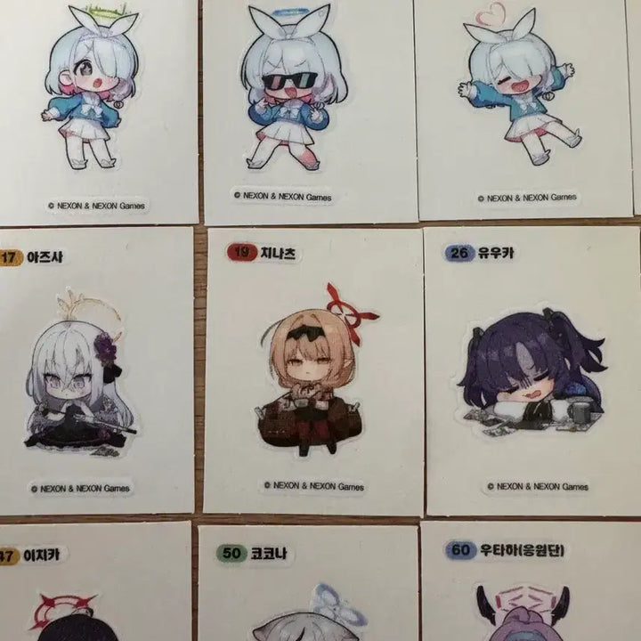 [BUNJANG] Blue Archive GS25 Collaboration Sticker Bundle / 블루아카이브 gs25 1차 콜라보 띠부실 띠부띠부실 일괄