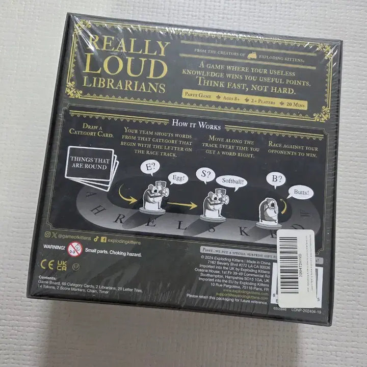 [BUNJANG] Exploding Kittens REALLY LOUD LIBRARIANS Board Game (English Edition, Sealed) / 익스플로딩 키튼 REALLY LOUD LIBRARIANS 보드게임 영어 영문판 (미개봉 새상품)