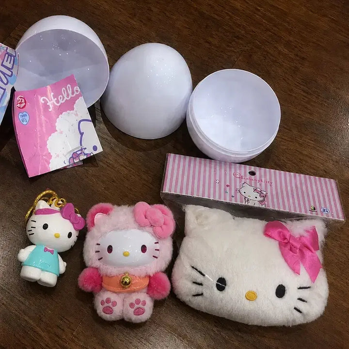 [BUNJANG] Hello Kitty 3-Piece Set (Keychain, Plush, Coin Purse) / 헬로키티 인형 3종 세트(키링. 인형.동전지갑)
