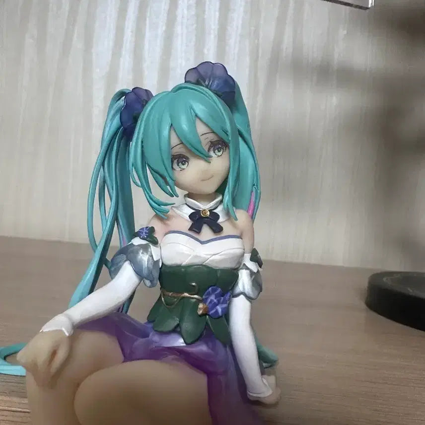 [BUNJANG] Morning Glory Miku Purple Noodles Stopper Figure / 나팔꽃 미쿠 보라색 누들스토퍼 피규어