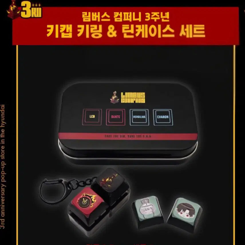 [BUNJANG] Limbus Company Keycap Keyring Set / 림버스 컴퍼니 키캡 키링 세트