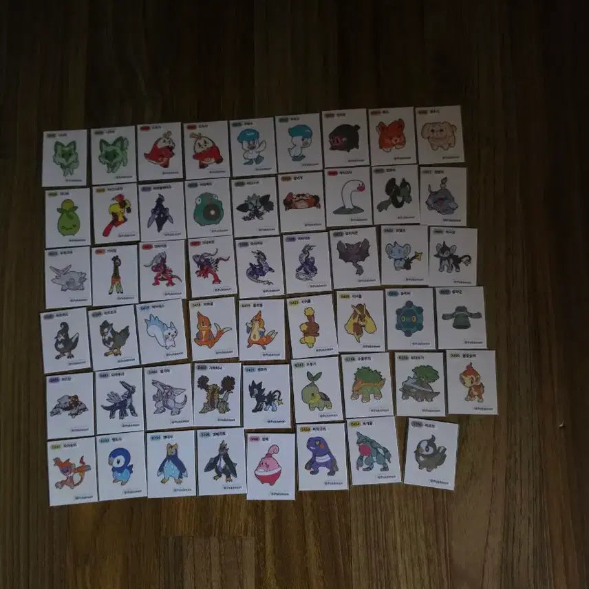 [BUNJANG] Pokemon Stickers 4th &amp; 9th Gen Bundle Set (53/55) / 포켓몬 띠부씰 4, 9세대 55종중 53종을 일괄 판매합니다