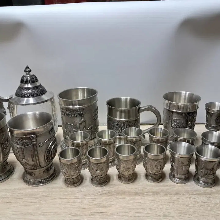 [BUNJANG] Pewter Teapot and Cups Set / 주석잔일괄 판매합니다