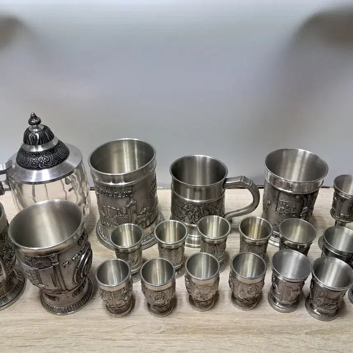 [BUNJANG] Pewter Teapot and Cups Set / 주석잔일괄 판매합니다