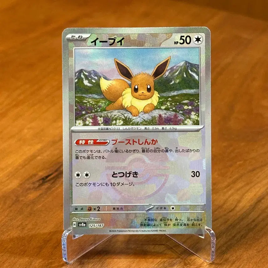 [BUNJANG] Pokemon Card Eevee Monster Ball Mirror Hologram SV8a 125/187 (Japanese) / (일판) 포켓몬카드 이브이 몬스터볼 미러 홀로그램 SV8a 125/187