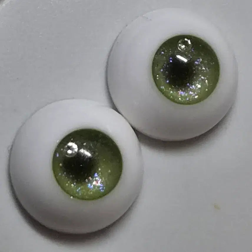 [BUNJANG] 14mm Green Glass Doll Eyes for Ball-Jointed Dolls / 구체관절인형 타오바오 안구 녹색 14mm