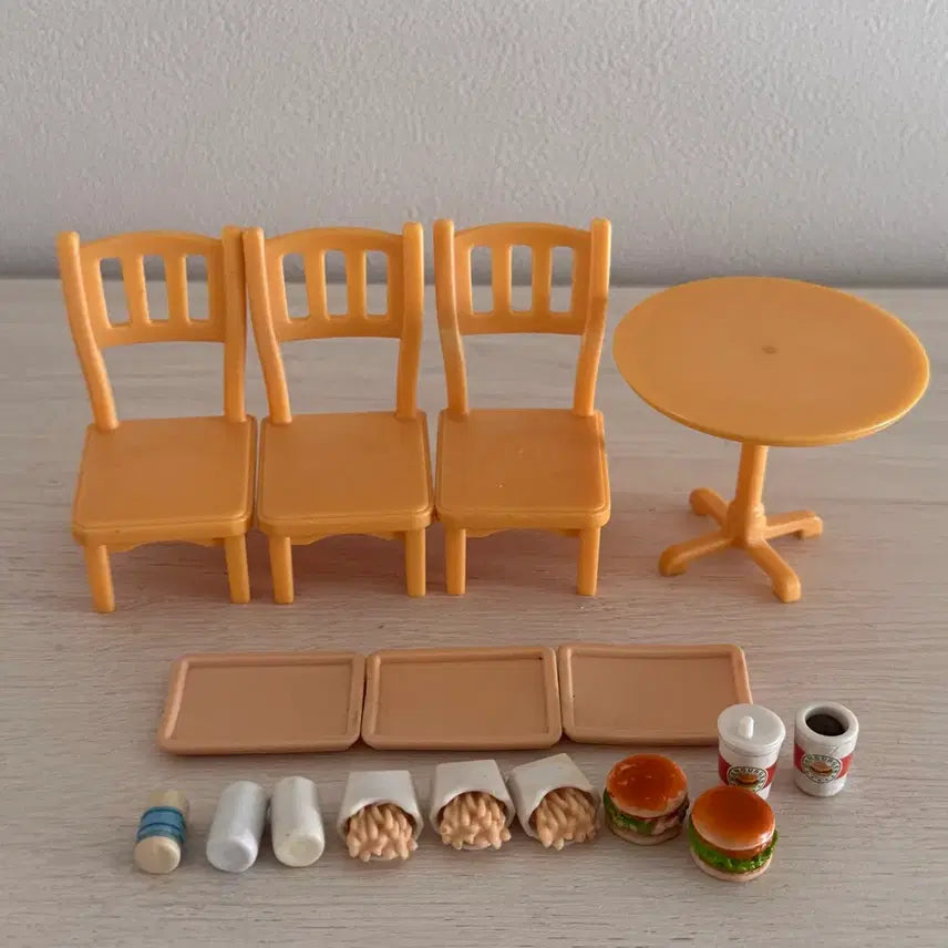 [BUNJANG] Sylvanian Families Hamburger Shop Miniature Accessories Set / 올드)단종)일부소품)실바니안 햄버거 가게 소품