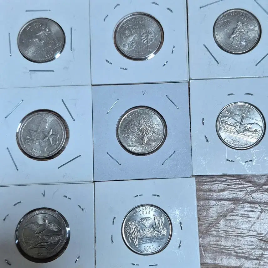 [BUNJANG] US Quarter Coin 8-Coin Set / 미국 주화 쿼터 8종 세트 일괄 판매