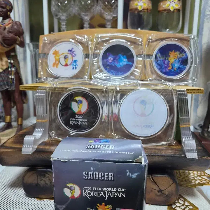 [BUNJANG] 2002 FIFA World Cup Official Licensed Souvenir Saucer Set (5 Types) / 2002 월드컵 공식 라이선스 기념품 SAUCER5종세트