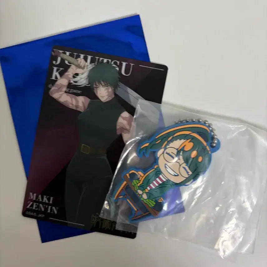 [BUNJANG] Jujutsu Kaisen Maki Zenin Keyring &amp; Card Bundle Set / 주술회전 마키젠인 키링 카드 일괄