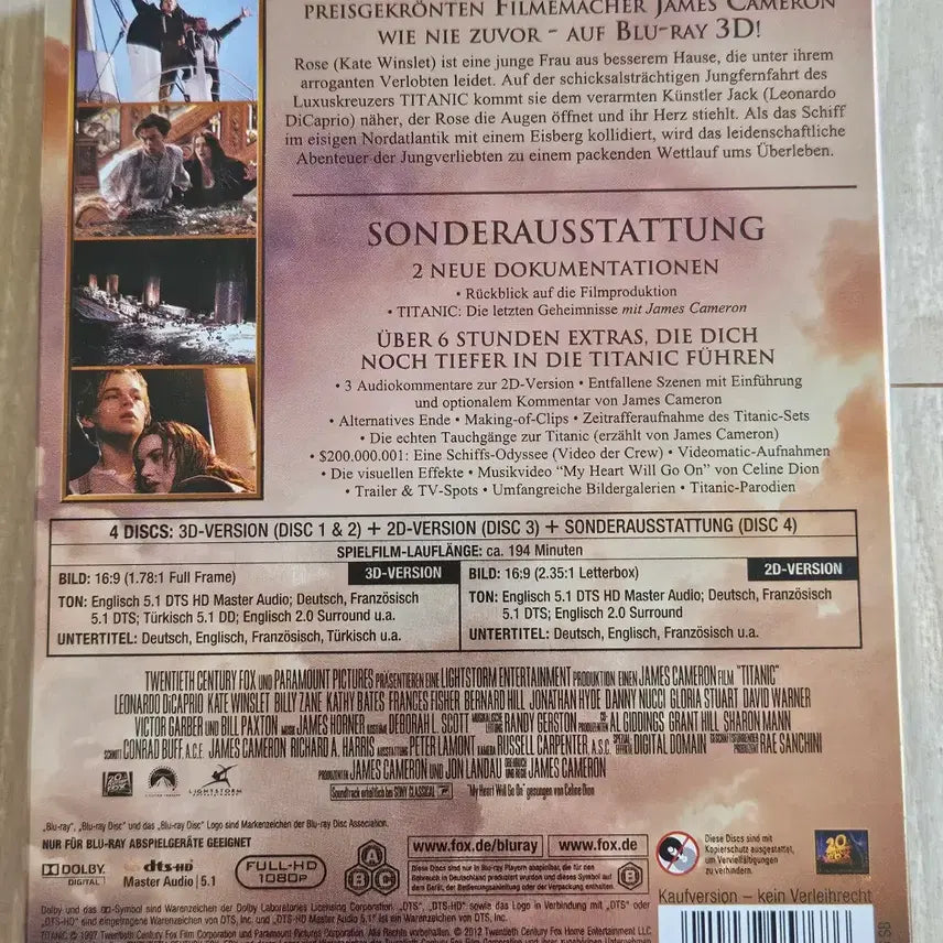 [BUNJANG] Titanic Blu-ray Steelbook Lenticular / 타이타닉 블루레이 스틸북 미디어막 렌티큘러