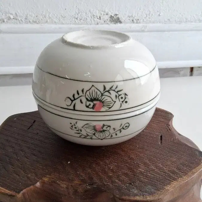 [BUNJANG] We-sa-gi Baby Soup Bowl / Small Dish with Floral Design / 왜사기- 애기 국그릇,작은사발. 꽃그림작은사발