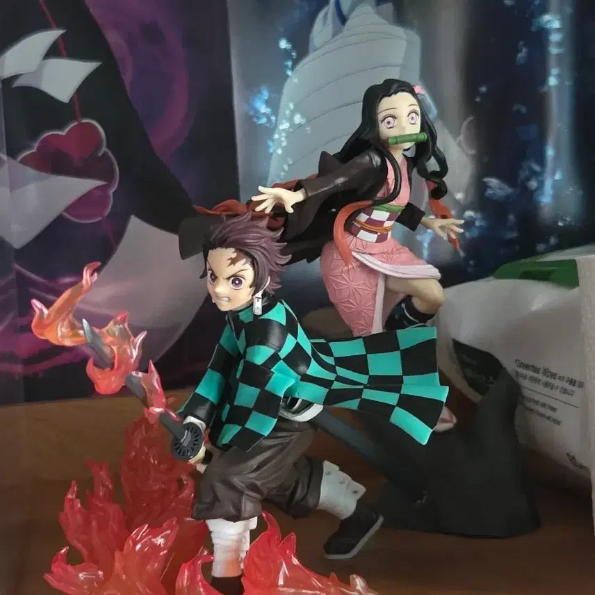 [BUNJANG] Demon Slayer Tanjiro &amp; Nezuko Figures Bundle Set / 귀멸의 칼날 피규어 탄지로 네즈코