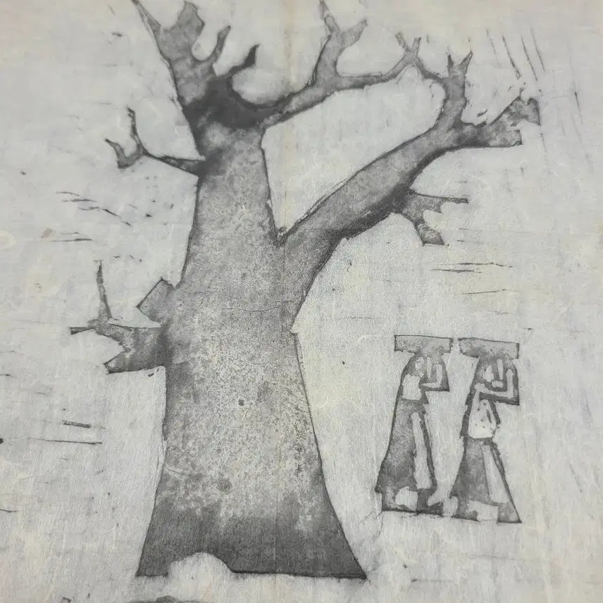 [BUNJANG] Wood and People Engraving Artwork / 나무와 사람들 판화