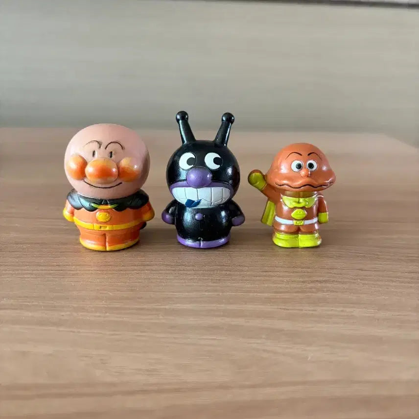 [BUNJANG] Anpanman Baikinman Currypanman Vintage Finger Figurines (Set of 3) / 호빵맨 세균맨 카레빵맨 고전 빈티지 손가락 피규어