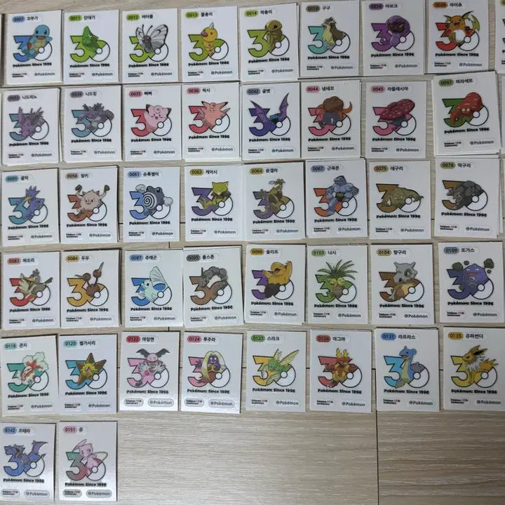 [BUNJANG] Pokemon 30th Anniversary Logo Sticker Bundle / 포켓몬 신상 30주년 1013종 로고씰 판매