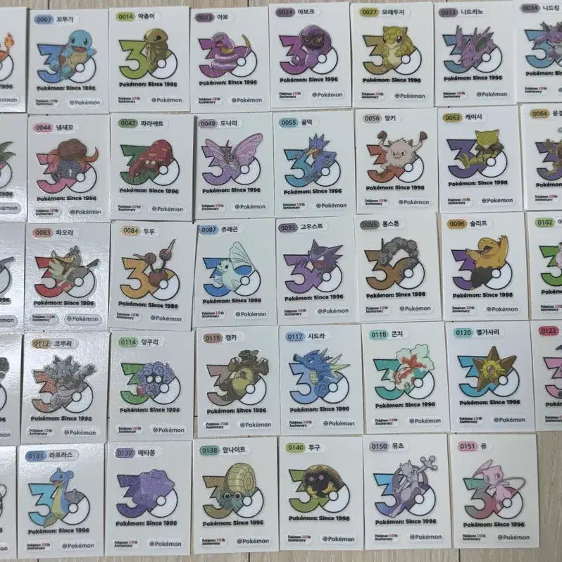 [BUNJANG] Pokemon 30th Anniversary Logo Sticker Bundle / 포켓몬 신상 30주년 1013종 로고씰 판매