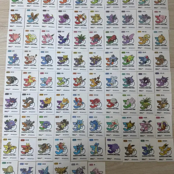 [BUNJANG] Pokemon 30th Anniversary Logo Sticker Bundle / 포켓몬 신상 30주년 1013종 로고씰 판매