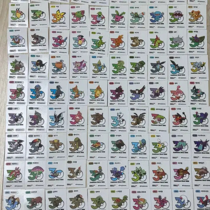 [BUNJANG] Pokemon 30th Anniversary Logo Sticker Bundle / 포켓몬 신상 30주년 1013종 로고씰 판매