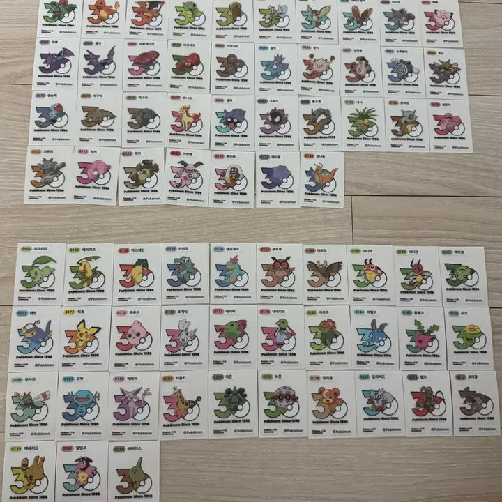[BUNJANG] Pokemon 30th Anniversary Logo Sticker Bundle / 포켓몬 신상 30주년 1013종 로고씰 판매