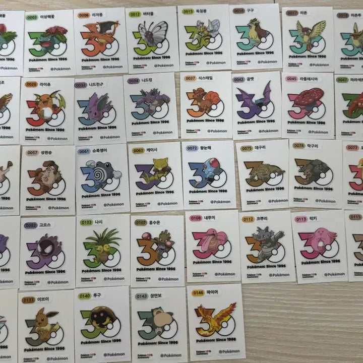 [BUNJANG] Pokemon 30th Anniversary Logo Sticker Bundle / 포켓몬 신상 30주년 1013종 로고씰 판매