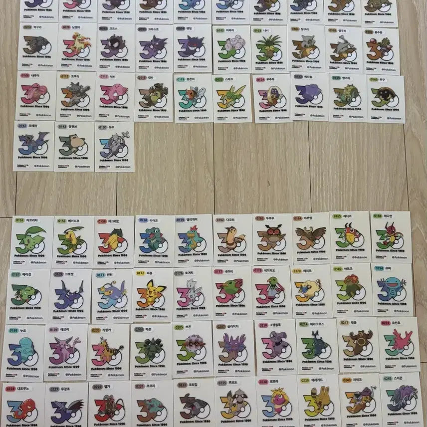 [BUNJANG] Pokemon 30th Anniversary Logo Sticker Bundle / 포켓몬 신상 30주년 1013종 로고씰 판매