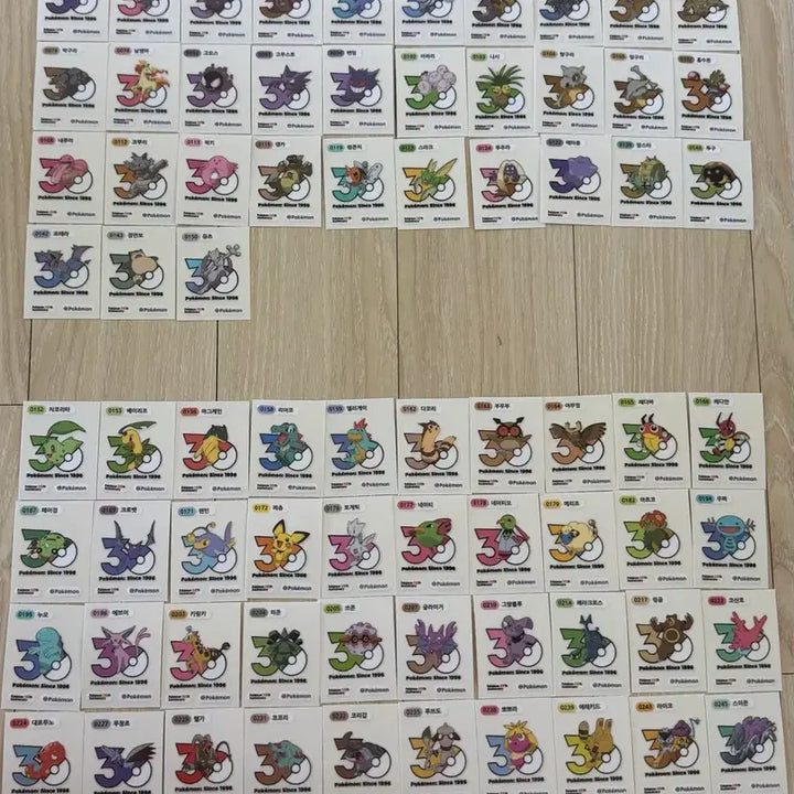 [BUNJANG] Pokemon 30th Anniversary Logo Sticker Bundle / 포켓몬 신상 30주년 1013종 로고씰 판매