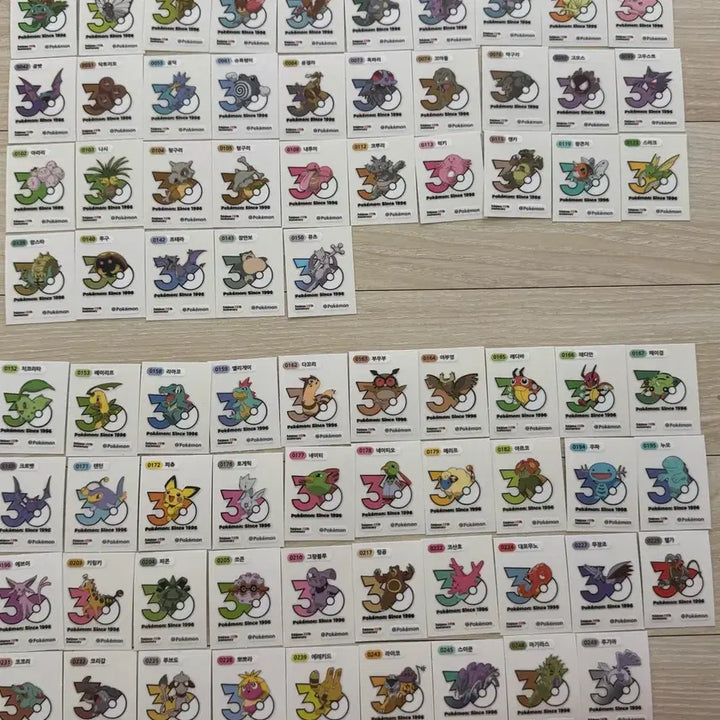 [BUNJANG] Pokemon 30th Anniversary Logo Sticker Bundle / 포켓몬 신상 30주년 1013종 로고씰 판매