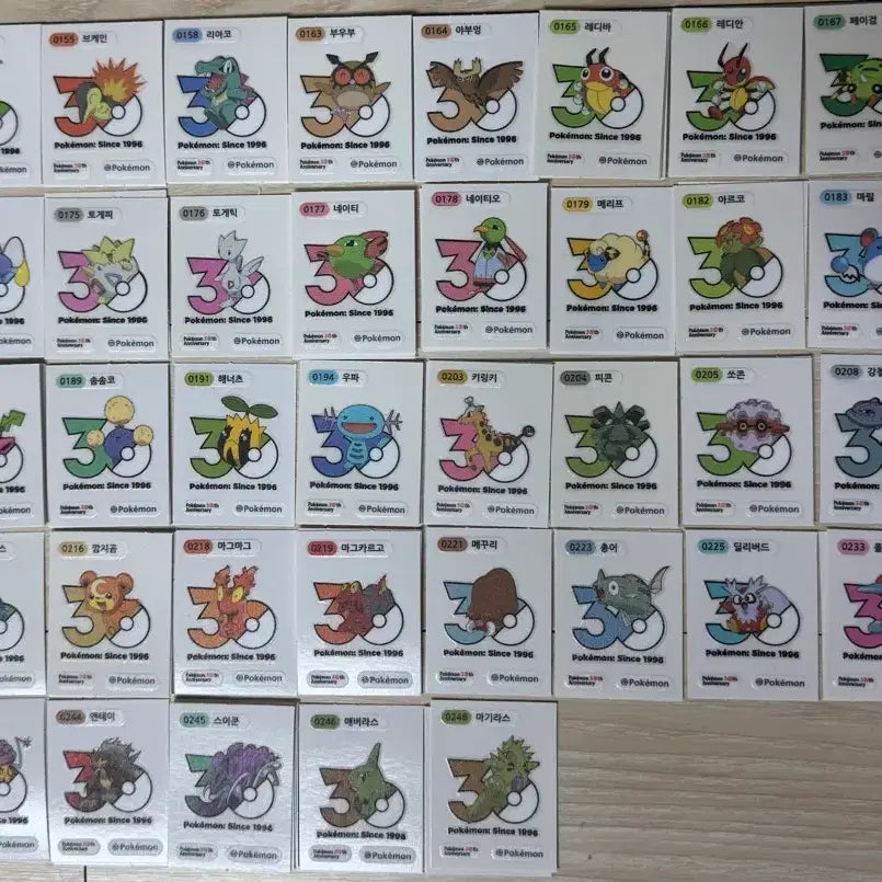 [BUNJANG] Pokemon 30th Anniversary Logo Sticker Bundle / 포켓몬 신상 30주년 1013종 로고씰 판매