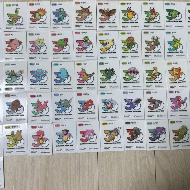 [BUNJANG] Pokemon 30th Anniversary Logo Sticker Bundle / 포켓몬 신상 30주년 1013종 로고씰 판매