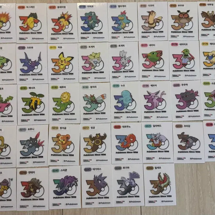 [BUNJANG] Pokemon 30th Anniversary Logo Sticker Bundle / 포켓몬 신상 30주년 1013종 로고씰 판매