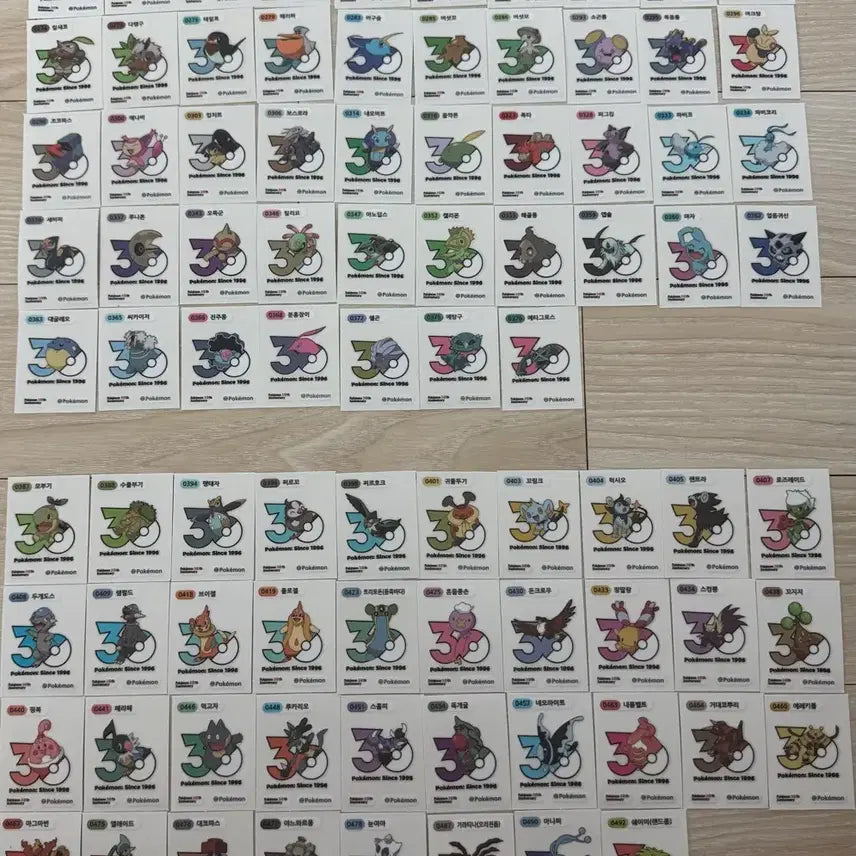 [BUNJANG] Pokemon 30th Anniversary Logo Sticker Bundle / 포켓몬 신상 30주년 1013종 로고씰 판매