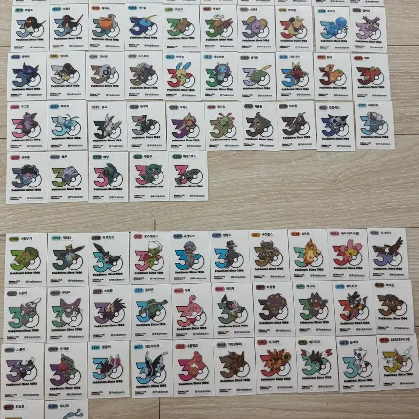 [BUNJANG] Pokemon 30th Anniversary Logo Sticker Bundle / 포켓몬 신상 30주년 1013종 로고씰 판매