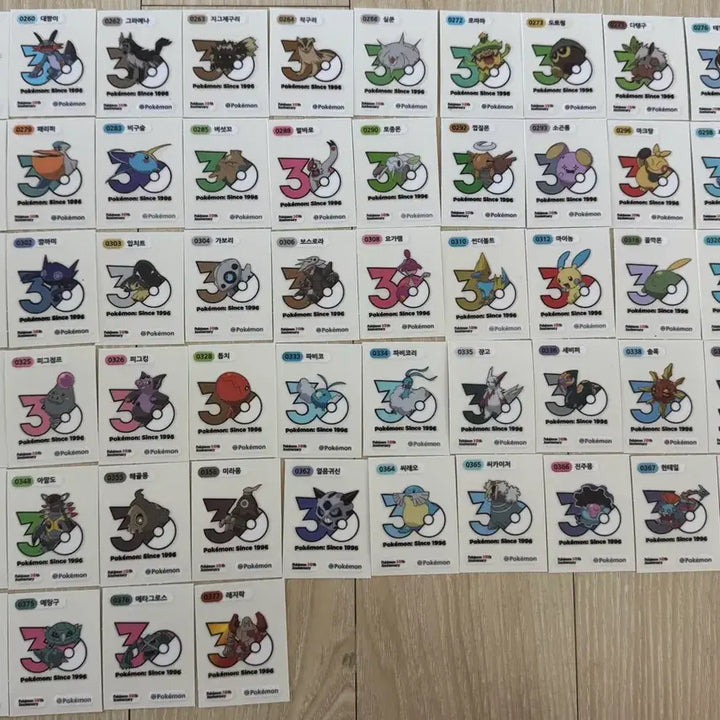 [BUNJANG] Pokemon 30th Anniversary Logo Sticker Bundle / 포켓몬 신상 30주년 1013종 로고씰 판매