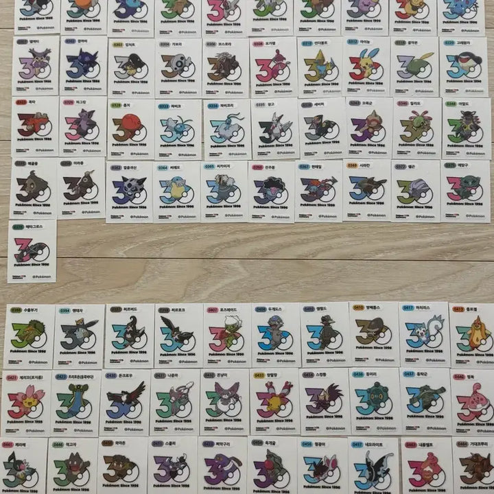 [BUNJANG] Pokemon 30th Anniversary Logo Sticker Bundle / 포켓몬 신상 30주년 1013종 로고씰 판매