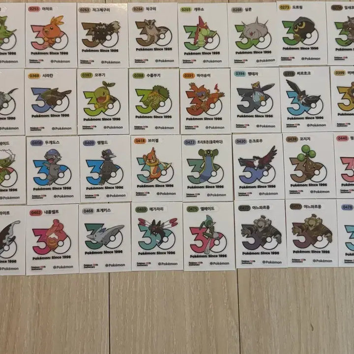 [BUNJANG] Pokemon 30th Anniversary Logo Sticker Bundle / 포켓몬 신상 30주년 1013종 로고씰 판매