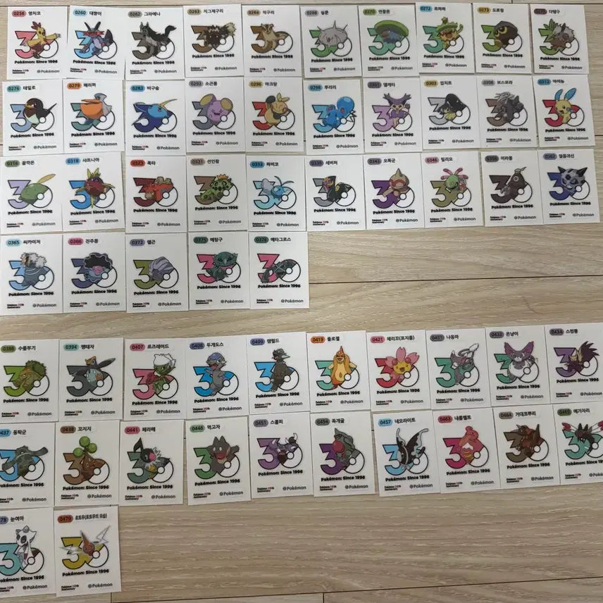 [BUNJANG] Pokemon 30th Anniversary Logo Sticker Bundle / 포켓몬 신상 30주년 1013종 로고씰 판매