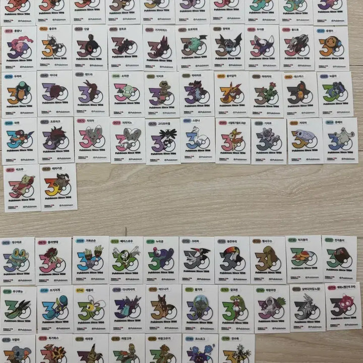 [BUNJANG] Pokemon 30th Anniversary Logo Sticker Bundle / 포켓몬 신상 30주년 1013종 로고씰 판매