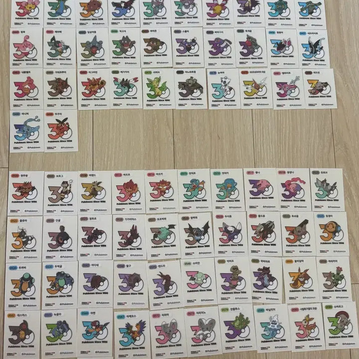 [BUNJANG] Pokemon 30th Anniversary Logo Sticker Bundle / 포켓몬 신상 30주년 1013종 로고씰 판매