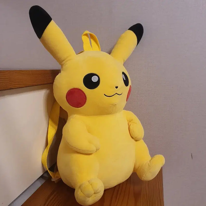 [BUNJANG] Pokemon Pikachu Plush Backpack Medium-Large 35cm / 포켓몬스터 피카츄 인형 백팩 중대형 35cm
